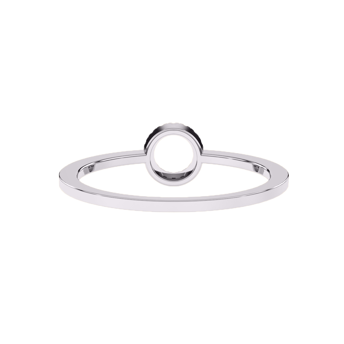 Unique Open Circle Round Diamond Ring